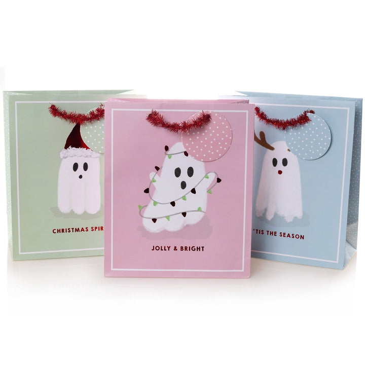 Holiday Ghosts Medium Holiday Gift Bag Set of 3 - Graphique de France