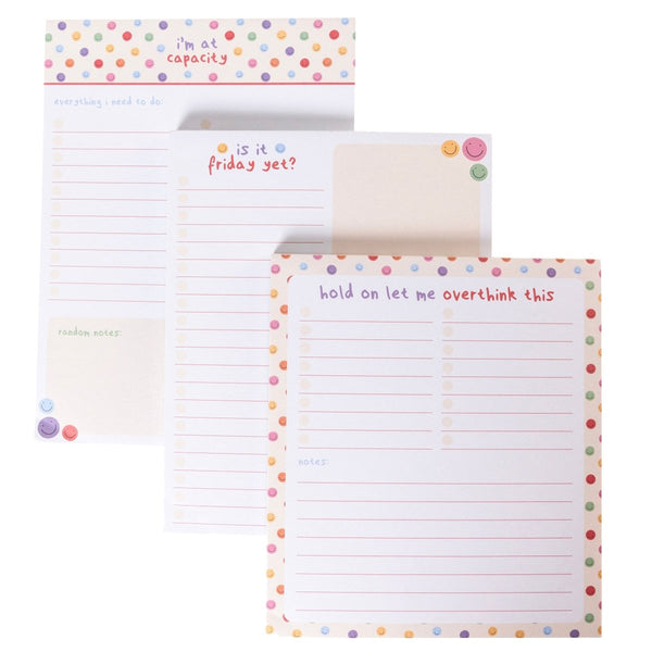 Im at Capacity Set of 3 Notepads - Graphique de France