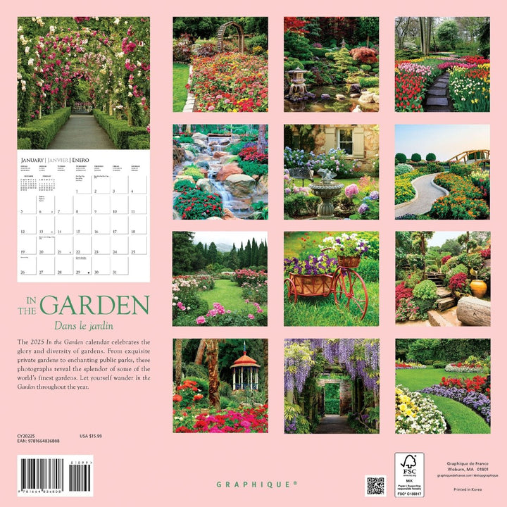 In the Garden 12 x 12 Wall Calendar - Graphique de France