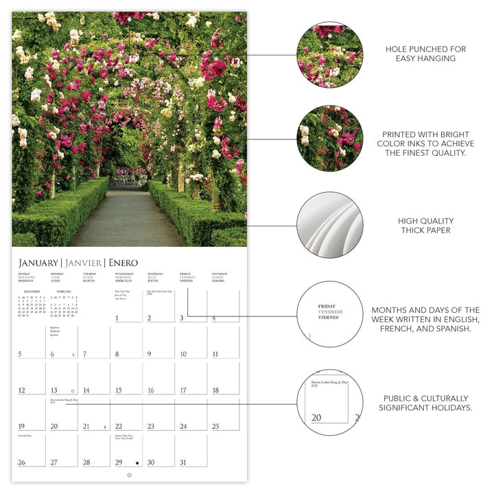 In the Garden 12 x 12 Wall Calendar - Graphique de France