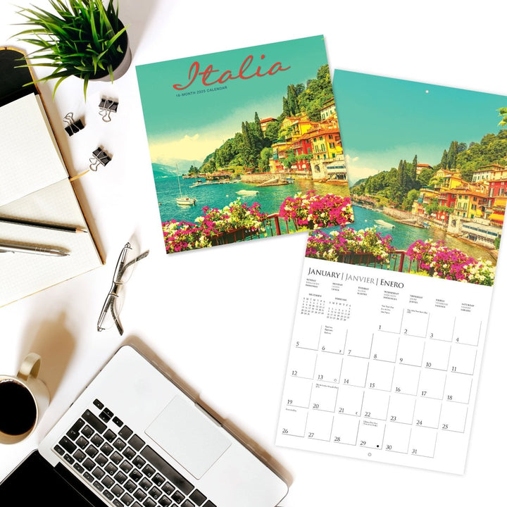 Italia 12 x 12 Wall Calendar - Graphique de France