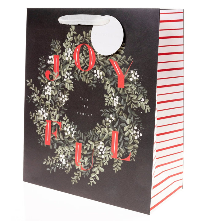 Joyful Wreath Large Holiday Gift Bag - Graphique de France