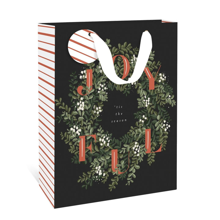 Joyful Wreath Large Holiday Gift Bag - Graphique de France