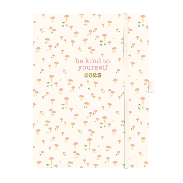 Kind Mushroom 6 x 8 18 - Month Vegan Leather Planner - Graphique de France