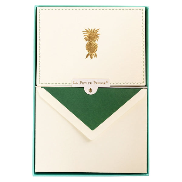 La Petite Presse Collection Pineapple La Petite Presse Luxe Boxed Cards - Graphique de France