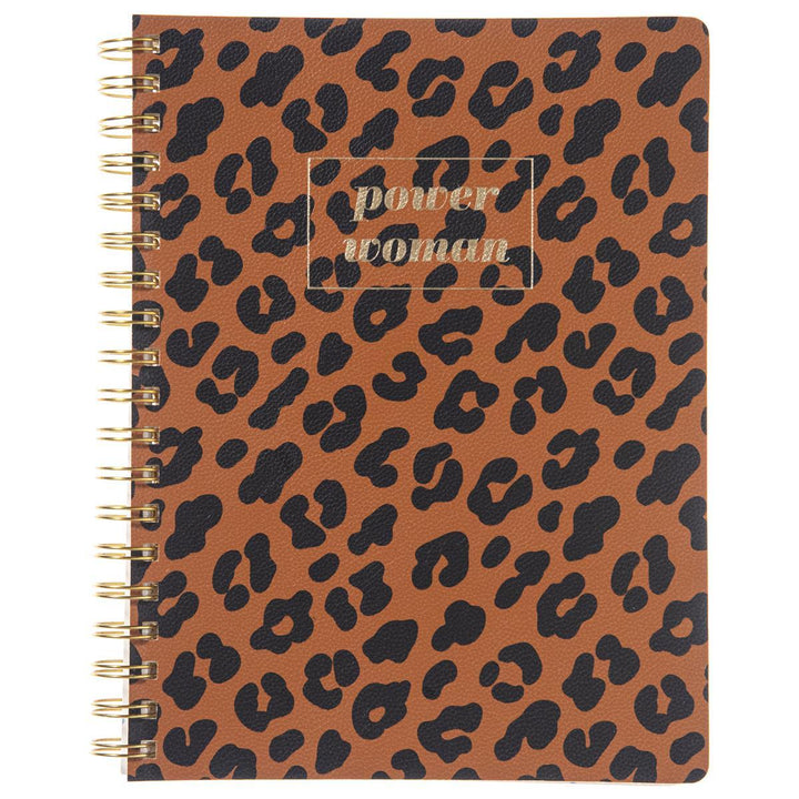 Leopard Print 8 x 10 Spiral Vegan Leather Journal - Graphique de France