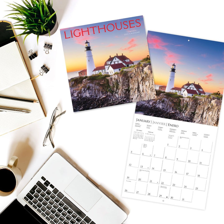 Lighthouses 12 x 12 Wall Calendar - Graphique de France