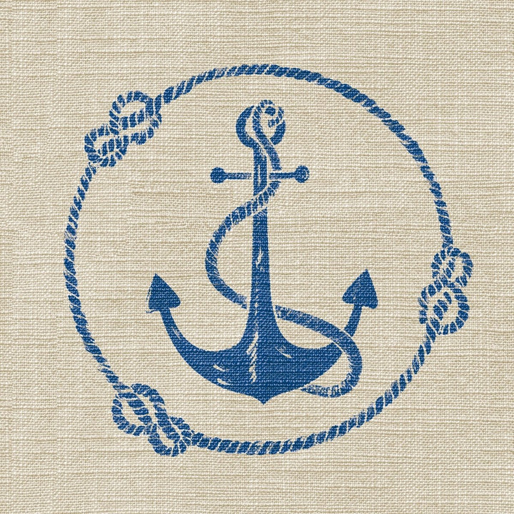 Linen Anchor with Rope Cocktail Napkins - Graphique de France