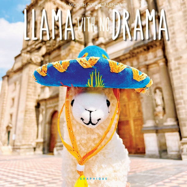 Llama With No Drama 12 x 12 Wall Calendar - Graphique de France