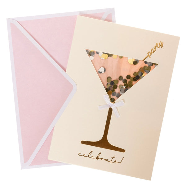 Martini Shaker Handmade Card - Graphique de France