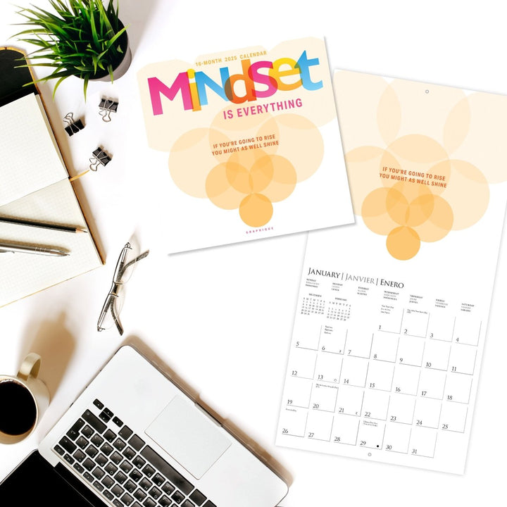 Mindset Is Everything 12 x 12 Wall Calendar - Graphique de France