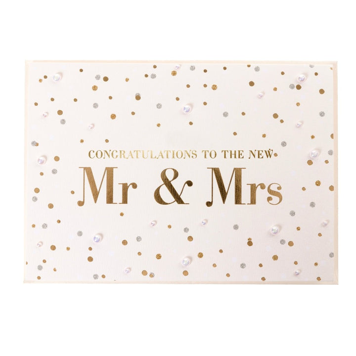 Mr and Mrs Pearls Wedding Handmade Card - Graphique de France