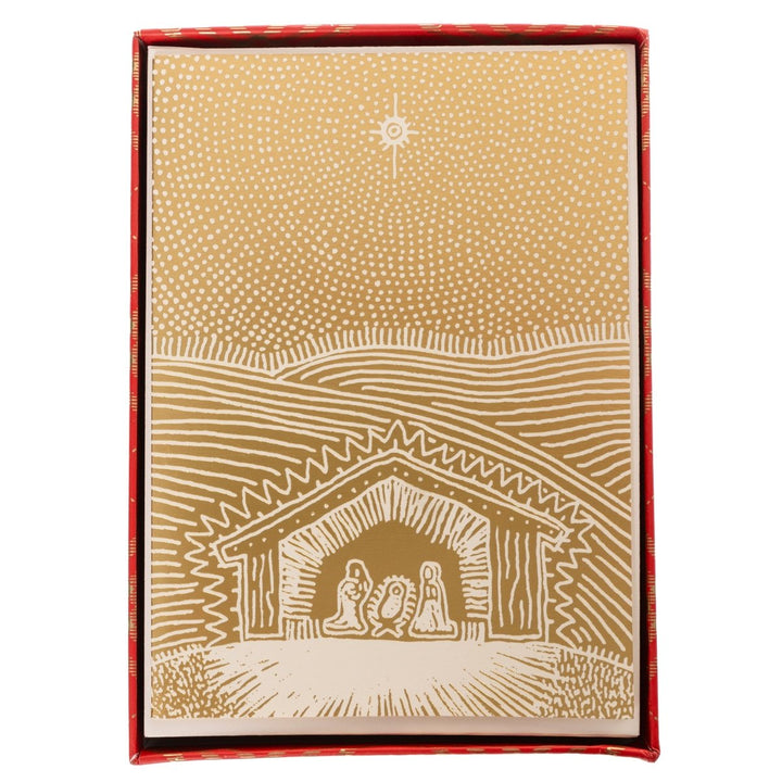 Nativity Scene Large Signature Holiday Boxed Card - Graphique de France