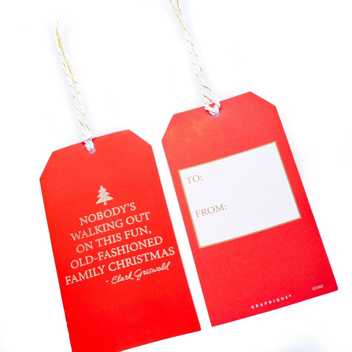 Old Fashioned Family Christmas Single Holiday Gift Tags - Graphique de France