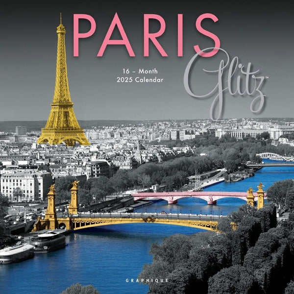 Paris Glitz 12 x 12 Wall Calendar - Graphique de France