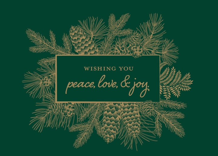 Peace Love and Joy Holiday Flip Top Boxed Card - Graphique de France