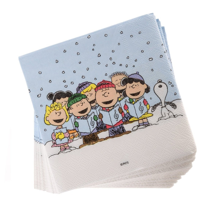 Peanuts Carolers Holiday Cocktail Napkins - Graphique de France