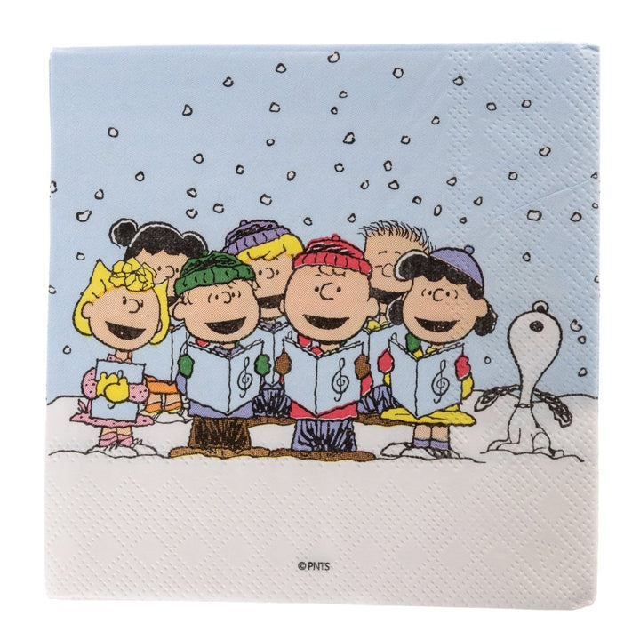 Peanuts Carolers Holiday Cocktail Napkins - Graphique de France