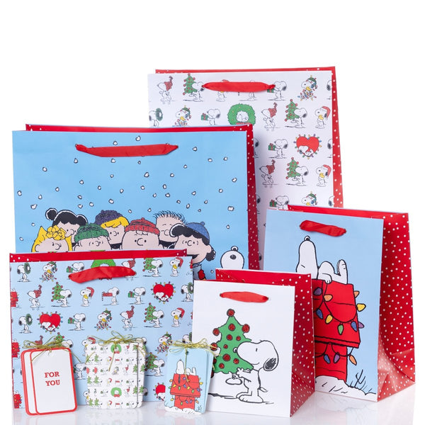 Peanuts Holiday Gift Bag & Tag Set - Graphique de France