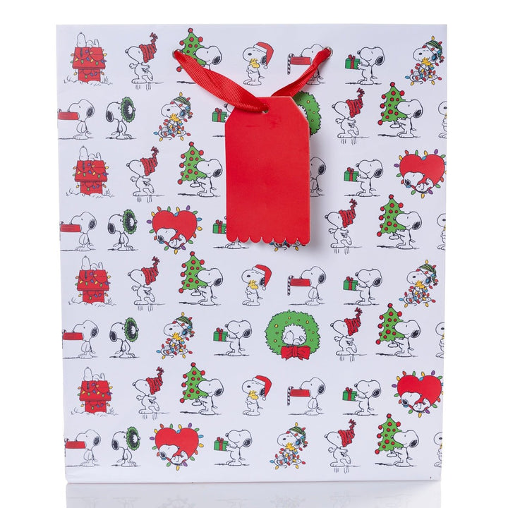 Peanuts Pattern Large Holiday Gift Bag - Graphique de France