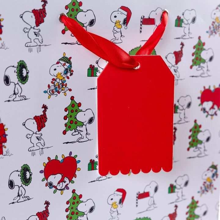 Peanuts Pattern Large Holiday Gift Bag - Graphique de France