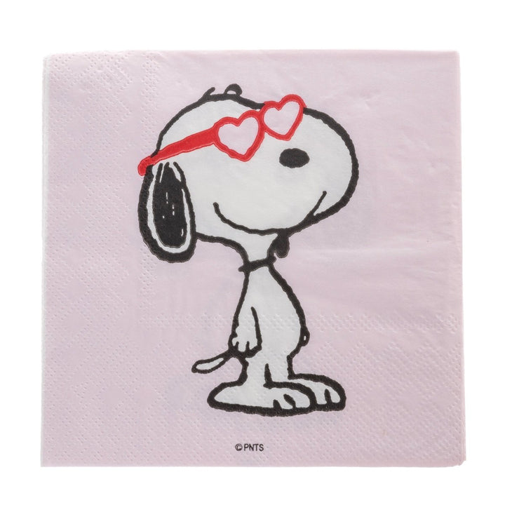 Peanuts Snoopy Glasses Cocktail Napkins - Graphique de France