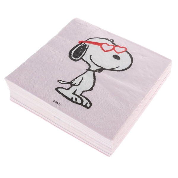 Peanuts Snoopy Glasses Cocktail Napkins - Graphique de France