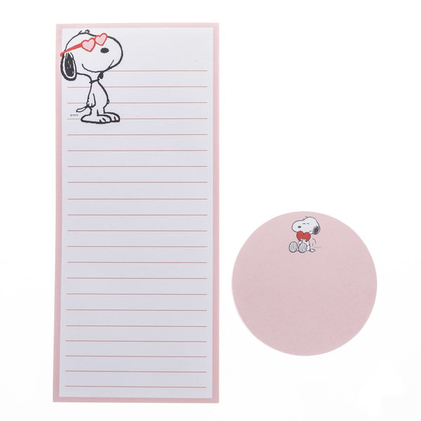 Peanuts Snoopy Glasses Magnetic Notepad and small notepad set - Graphique de France