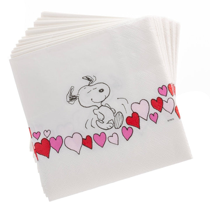 Peanuts Snoopy Hearts Cocktail Napkins - Graphique de France