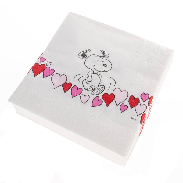 Peanuts Snoopy Hearts Cocktail Napkins - Graphique de France