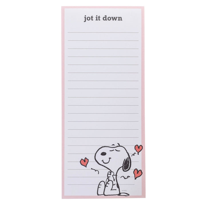 Peanuts Snoopy Hearts Magnetic Notepad - Graphique de France