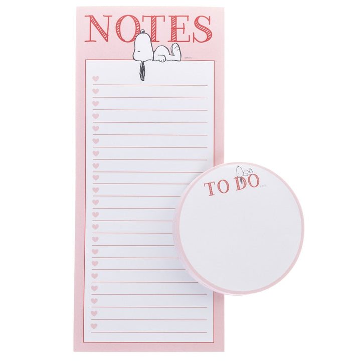 Peanuts Snoopy Laying Magnetic Notepad and small notepad set - Graphique de France