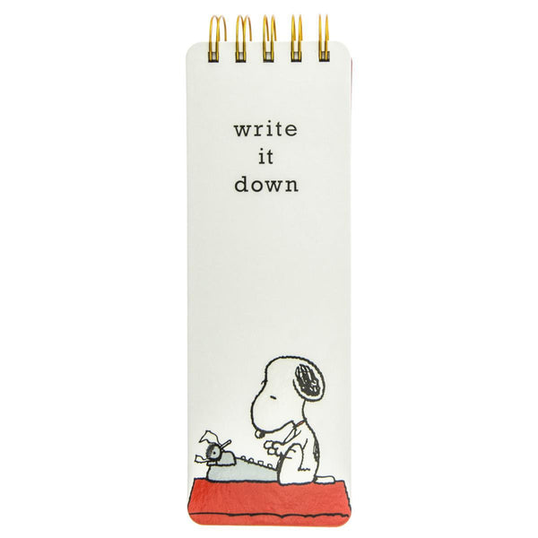 Snoopy Typewriter Reporter Notepad | White & Red | 150 Pages