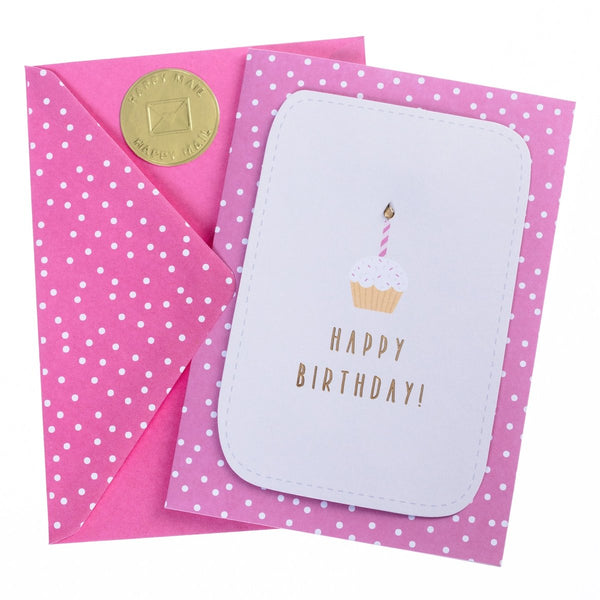 Pink Cupcake Birthday Handmade Card - Graphique de France