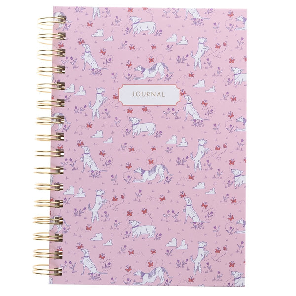 Pink Dogs 6 x 8 Spiral Hard Cover Journal - Graphique de France