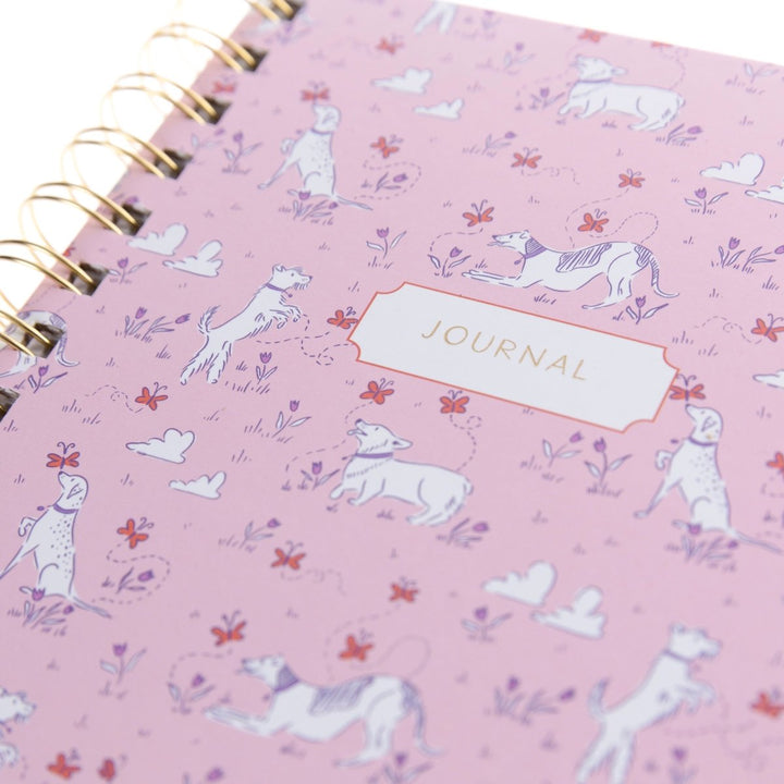 Pink Dogs 6 x 8 Spiral Hard Cover Journal - Graphique de France