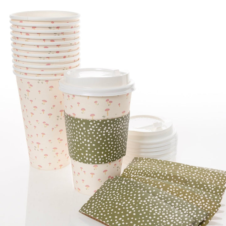 Pink Mushrooms Set of 12 To Go Cups - Graphique de France