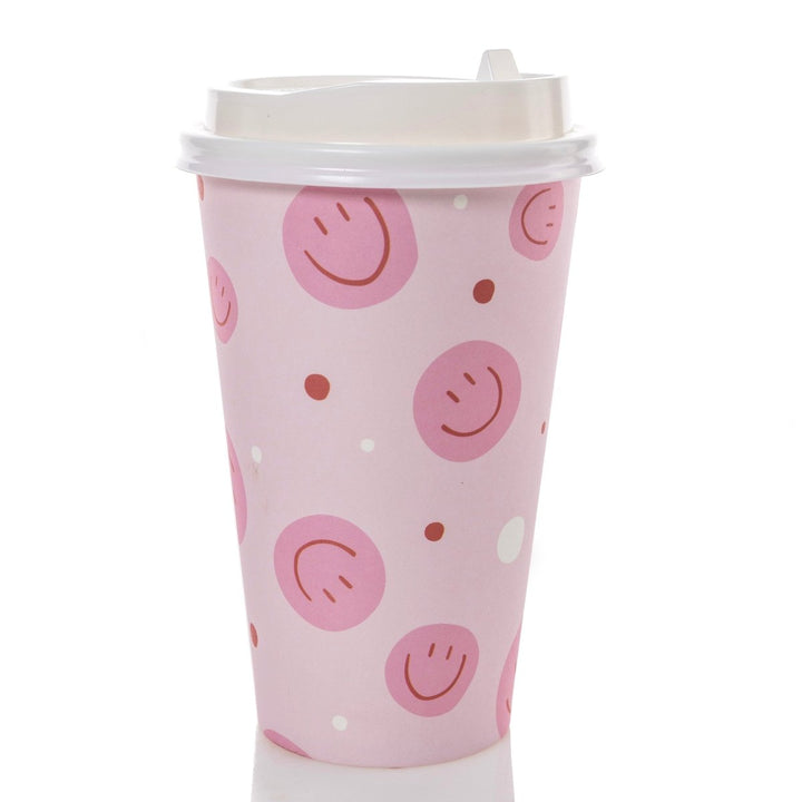 Pink Smiley Faces Set of 12 To Go Cups - Graphique de France