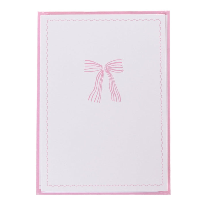 Pink Striped Bow Boxed Cards - Graphique de France