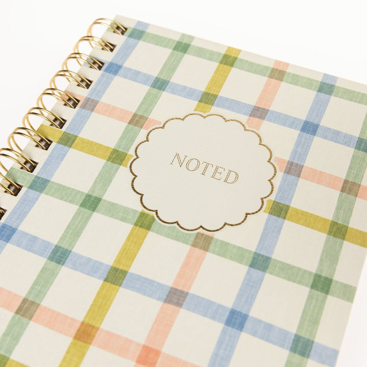 Plaid 6 x 8 Spiral Hard Cover Journal - Graphique de France