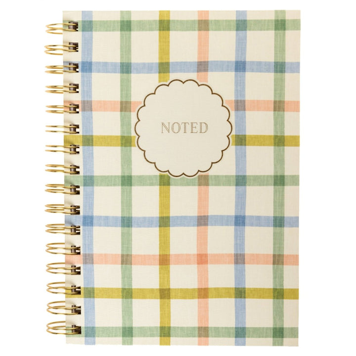 Plaid 6 x 8 Spiral Hard Cover Journal - Graphique de France