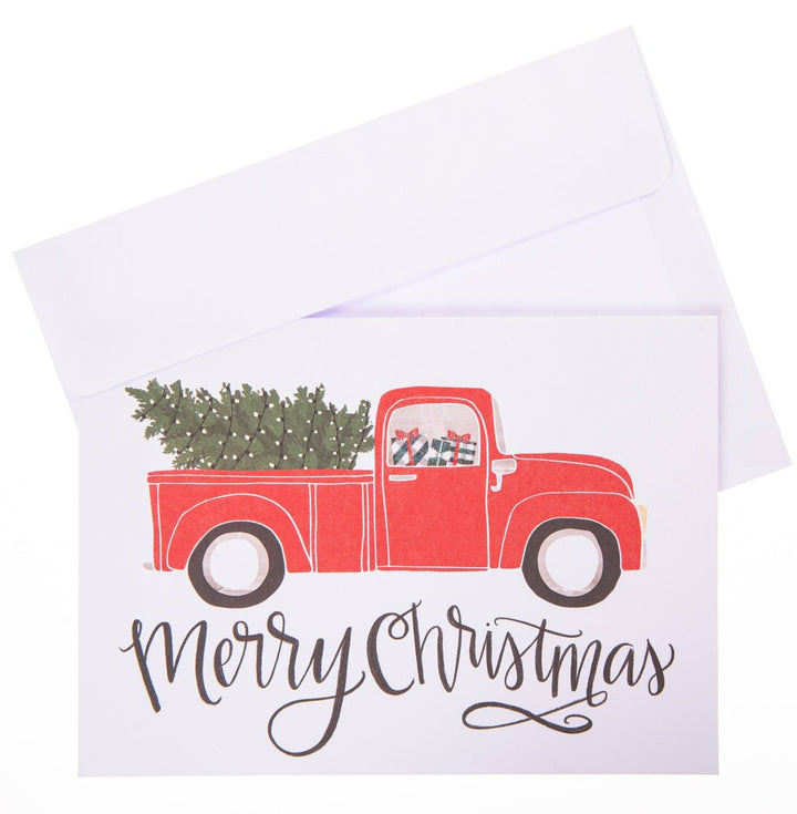 Plaid Truck Large Classic Holiday Boxed Card - Graphique de France