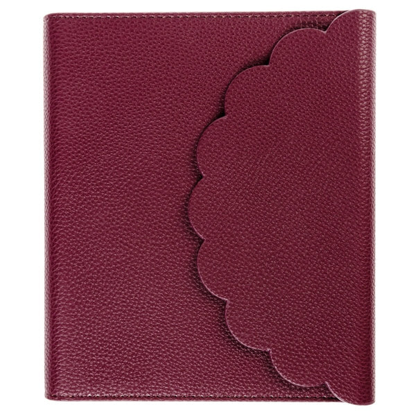 Plum Red 6 x 8 Vegan Leather Wrap Journal - Graphique de France