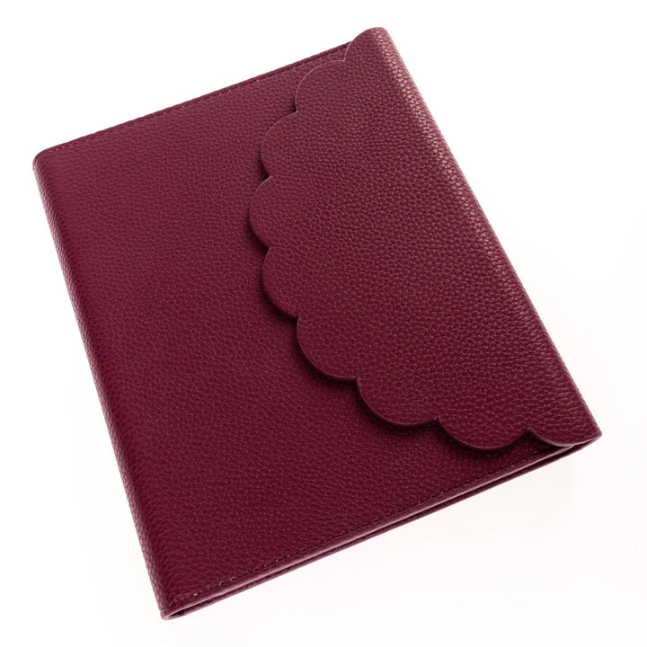 Plum Red 6 x 8 Vegan Leather Wrap Journal - Graphique de France