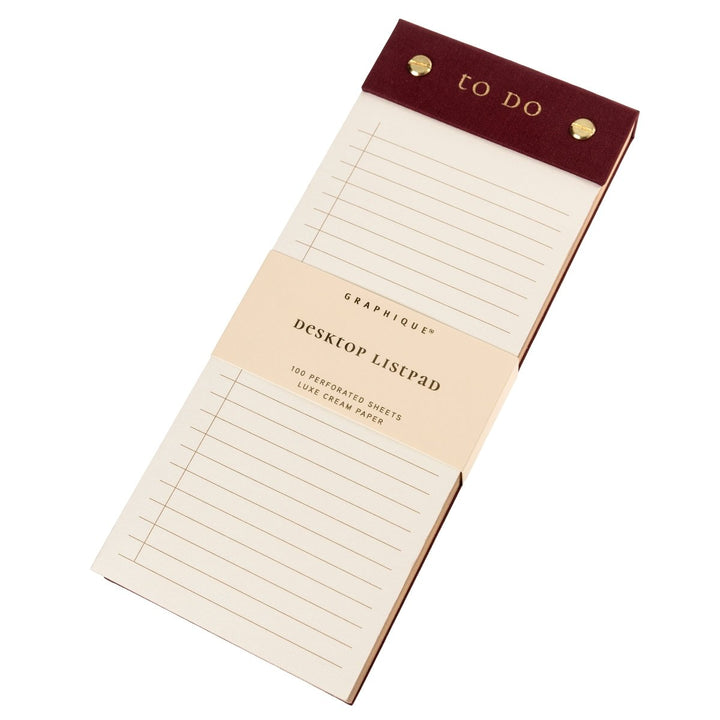 Plum Red Post - Bound List Pad - Graphique de France