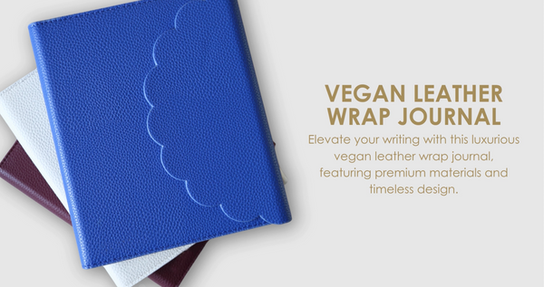 Plum Red 6 x 8 Vegan Leather Wrap Journal
