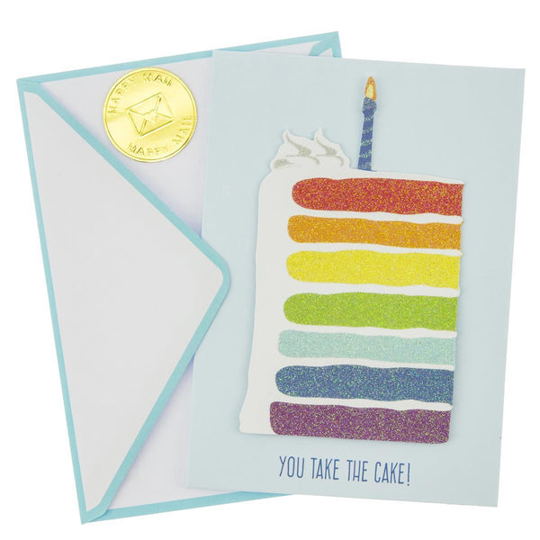 Rainbow Cake Birthday Handmade Card - Graphique de France