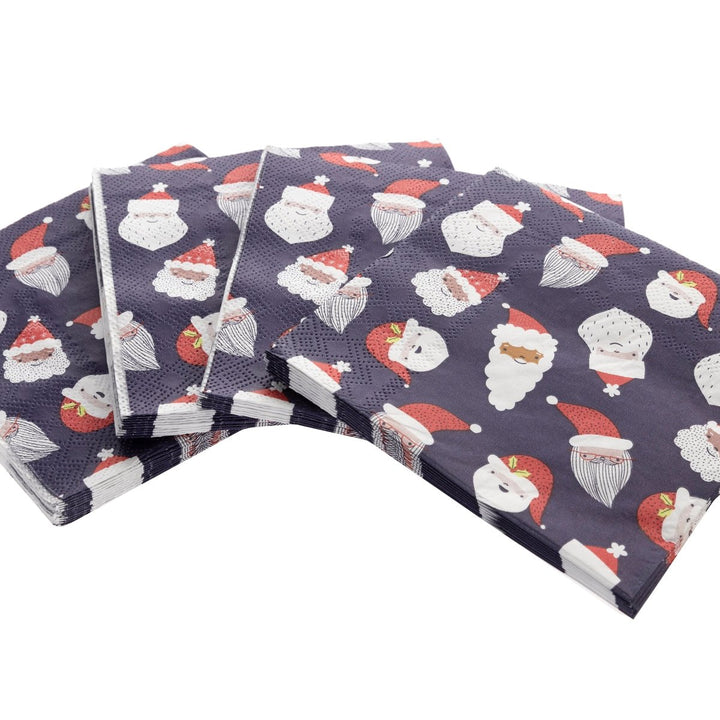 Santa Pattern Holiday Cocktail Napkins - Graphique de France