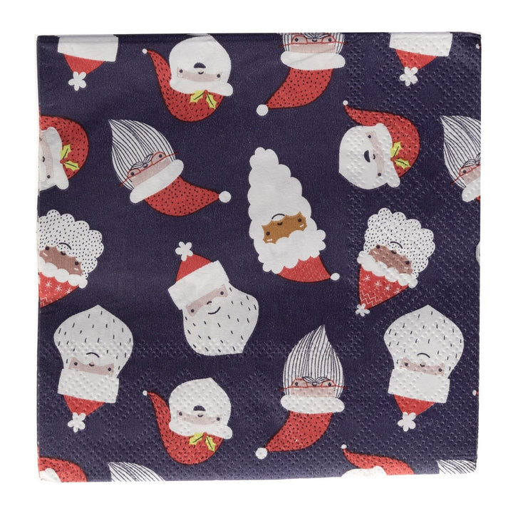 Santa Pattern Holiday Cocktail Napkins - Graphique de France