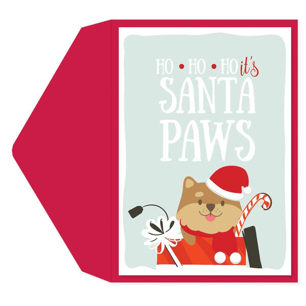 Santa Paws Mid - Sized Holiday Greeting Card - Graphique de France